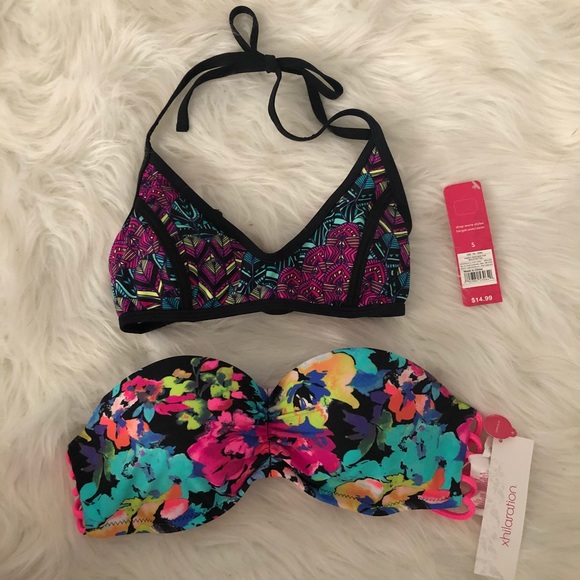 Xhilaration Other - Xhilaration S/P Mulitcolor Bikini Tops Lot of 2